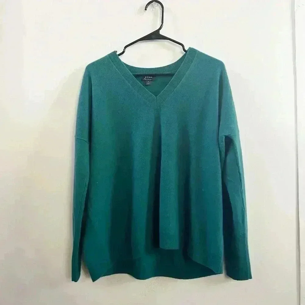 J.Crew Cashmere blue v-neck sweater‎